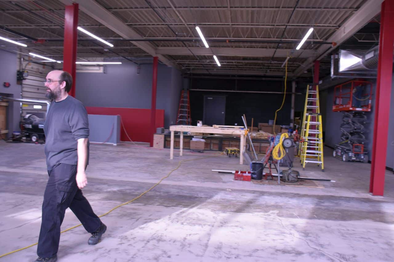 Gregory Kveberg surveys Crucible’s dancefloor area, amid renovations.