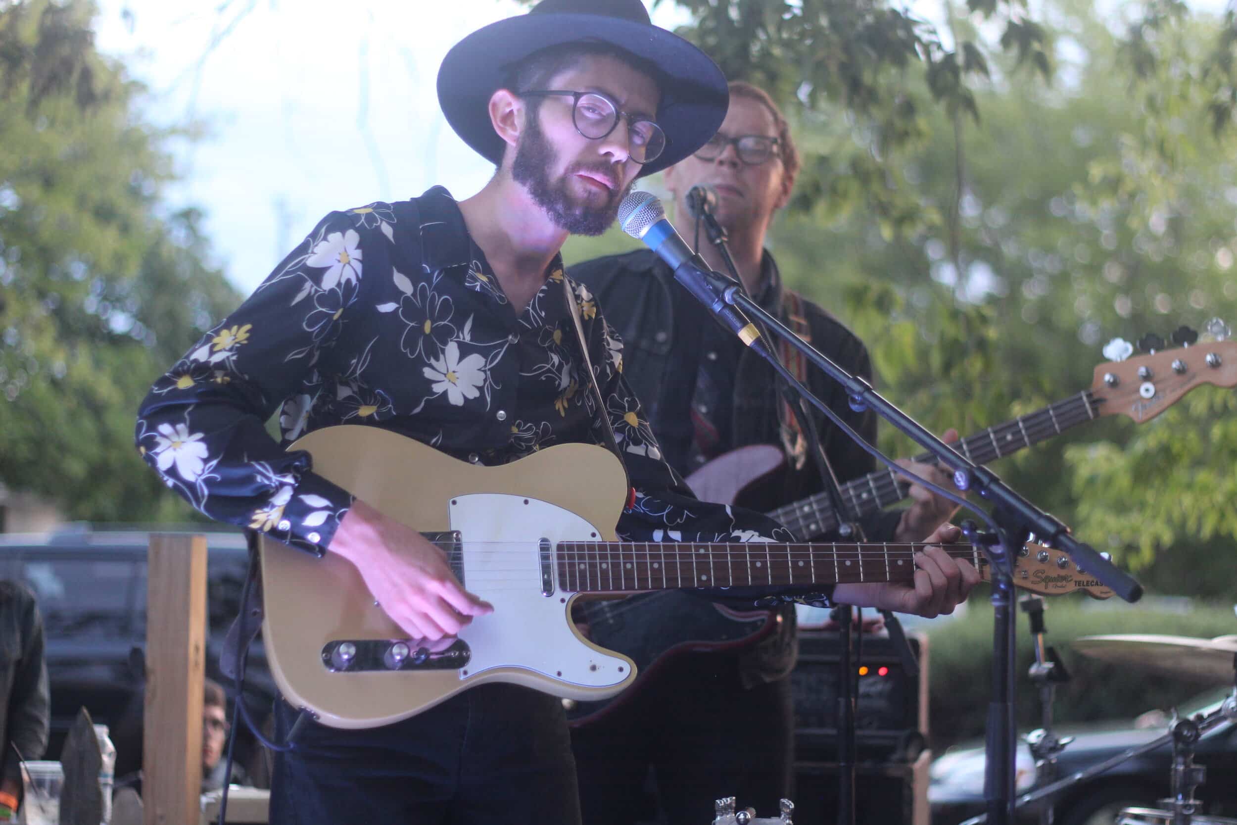 Ryley Crowe performing with Dusk at the Fox River House as part of the 2017 Mile of Music festival in Appleton. Photo by Steven Spoerl.