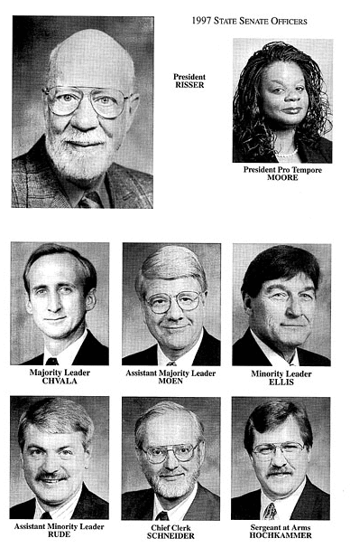 Chvala, middle left, in the State of Wisconsin 1997-1998 Blue Book. Image via University of Wisconsin Digital Collections.