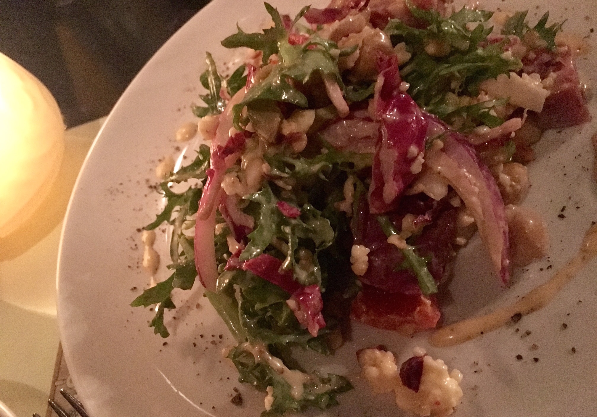 Gorgonzola cabbage salad at Jackie Rose’s Friday Night cooking club. Photo by Adam Powell.
