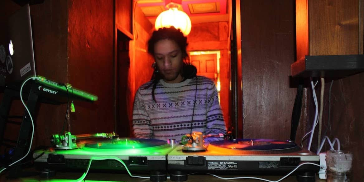 Jordan Ellerman, aka DJ Umi, spinning recently at Nattspil. Photo by Ariel Brooke.