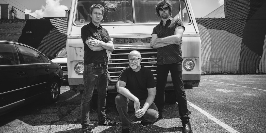 Bob Mould and band (Jason Narducy, left, and Jon Wurster) will play April 20 at the Majestic.
