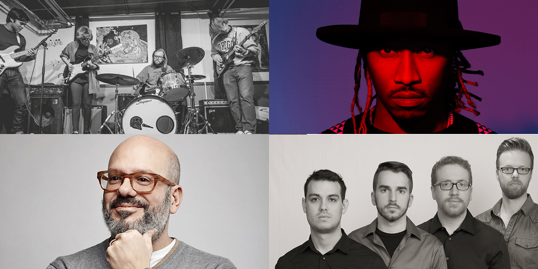 Clockwise from top left: Dash Hounds play February 12 at Mickey's Tavern, Future plays February 17 at the Orpheum, Clocks In Motion play February 13 at the Stoughton Opera House, and David Cross plays February 12 at the Orpheum.