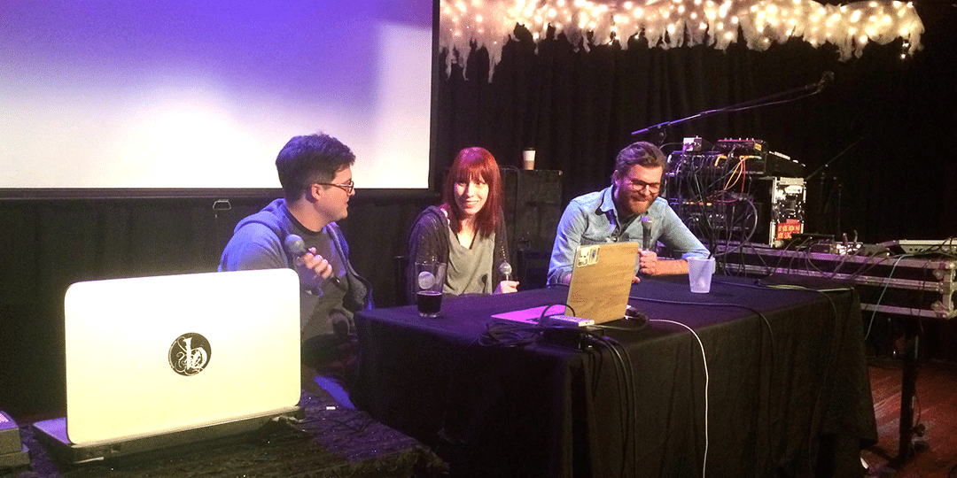 From left to right: Scott Gordon, Sarah Krug, and Thomas Wincek. Photo by Chris Lay.