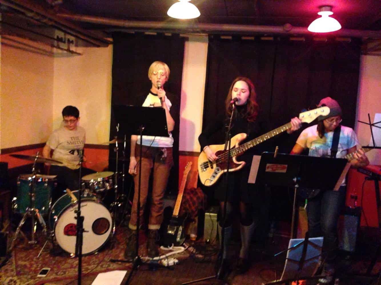 Half-Stack Sessions is led by, from left to right: Tessa Echeverria, Claire Nelson-Lifson, Mary Dahlman Begley, and Maggie Denman. Photo by Huan-Hua Chye.