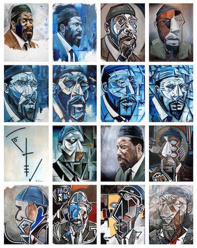 More of Martel Chapman's Thelonious Monk-inspired paintings. 