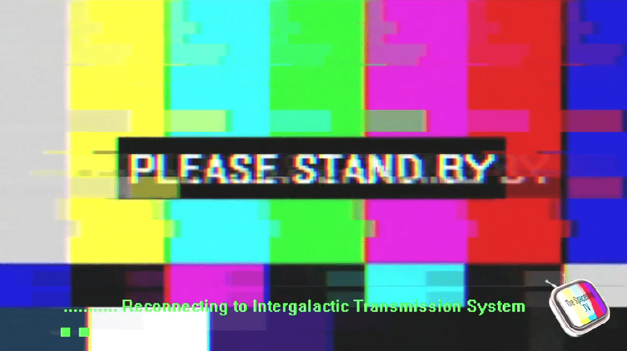 The load screen for TheSpaceship.TV’s live-streamed events.
