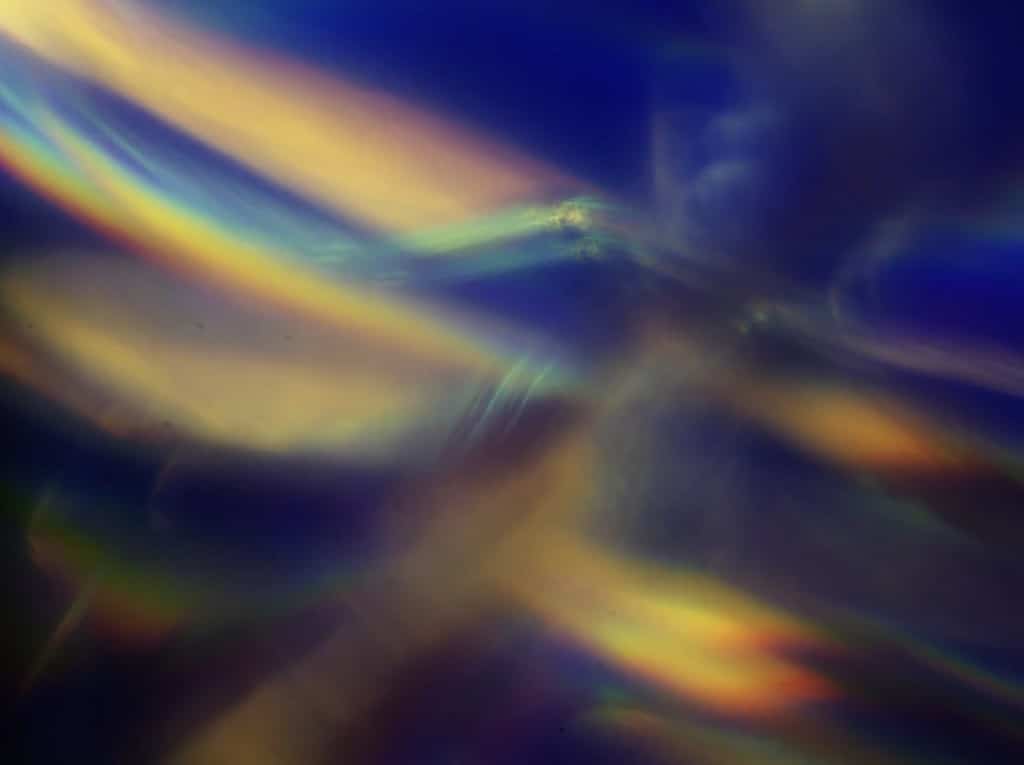 An abstract, prismatic still from Blake Barit's short film 