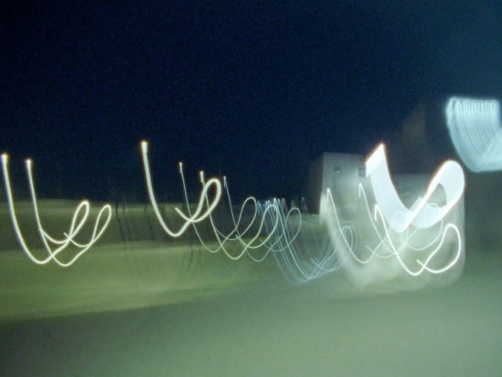 Blurry still frame taken from the experimental documentary