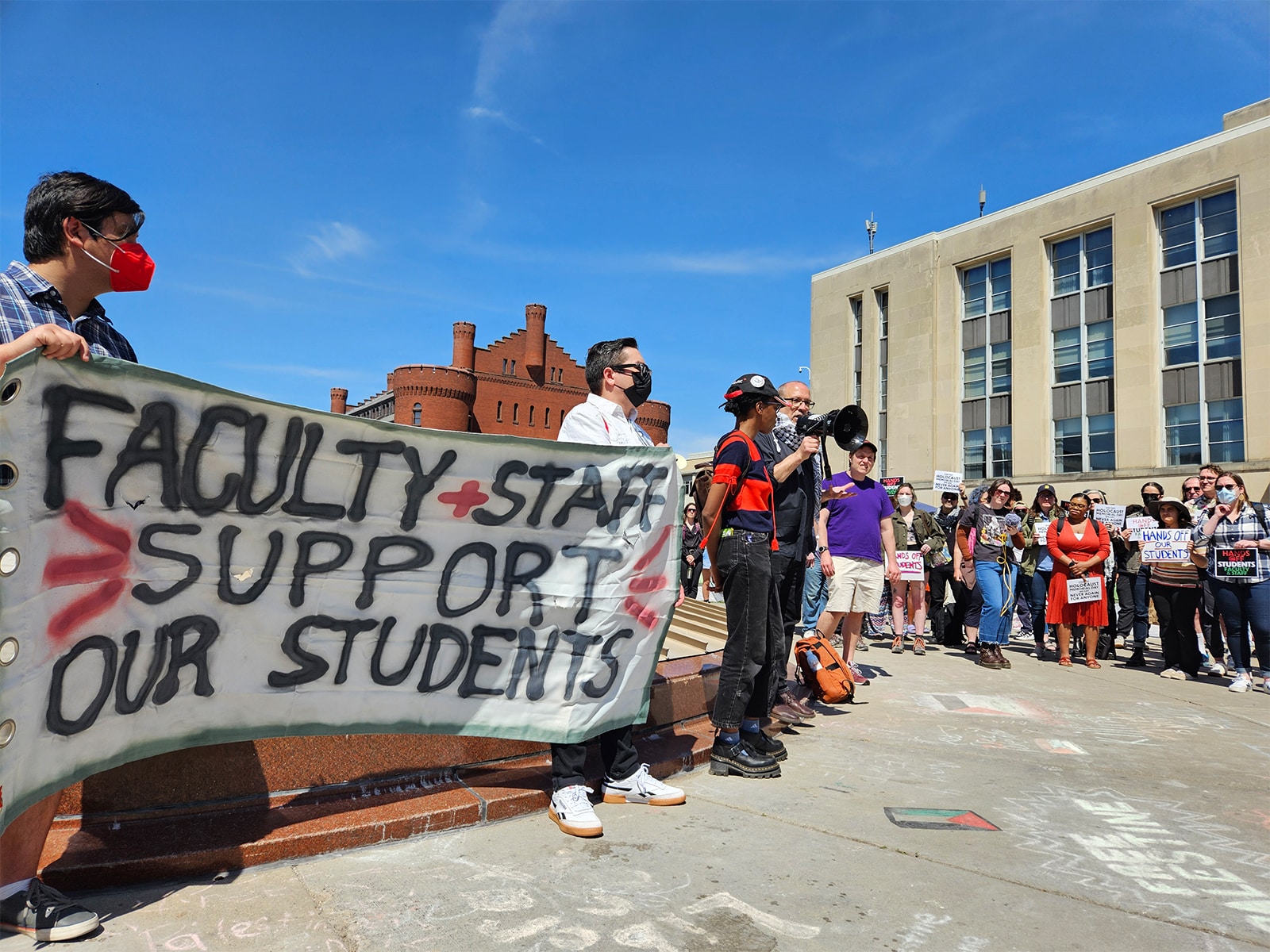 Solidarity and obstinance sprouted anew after a police raid on UW-Madison’s pro-Palestine encampment